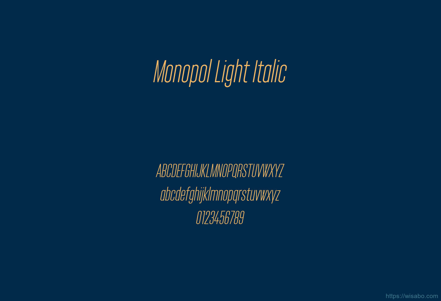 Monopol Light Italic