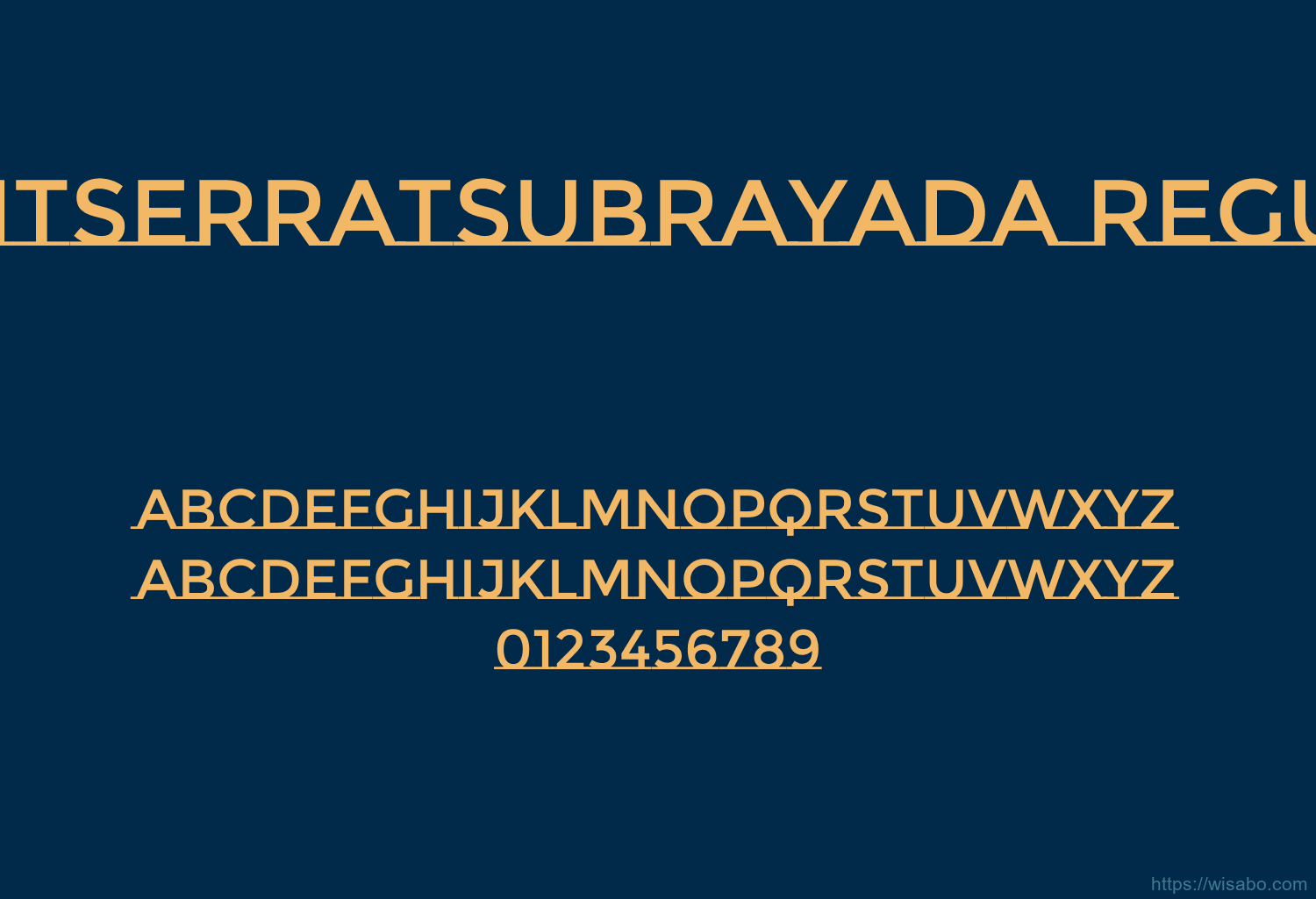 Montserratsubrayada Regular