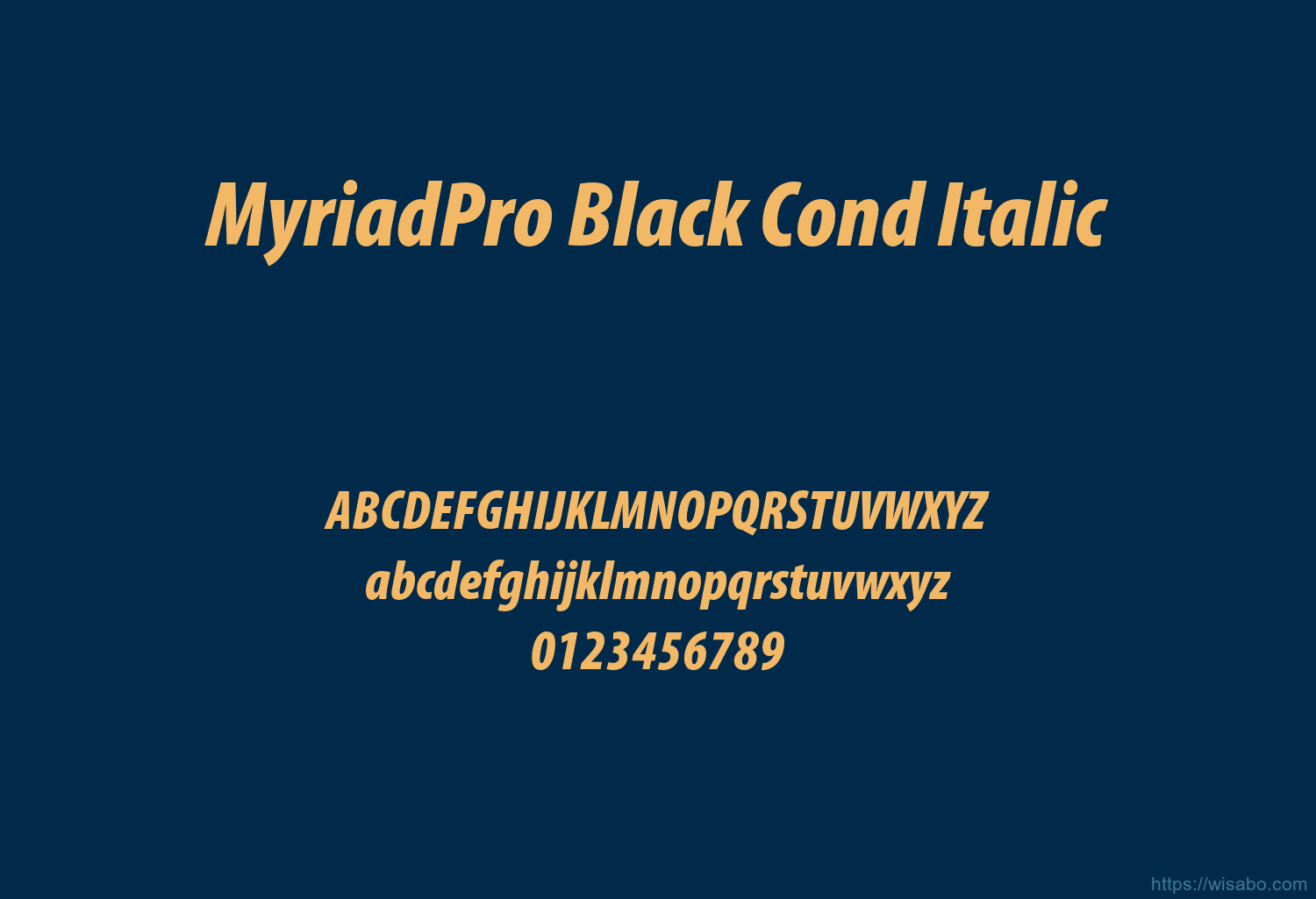 MyriadPro Black Cond Italic