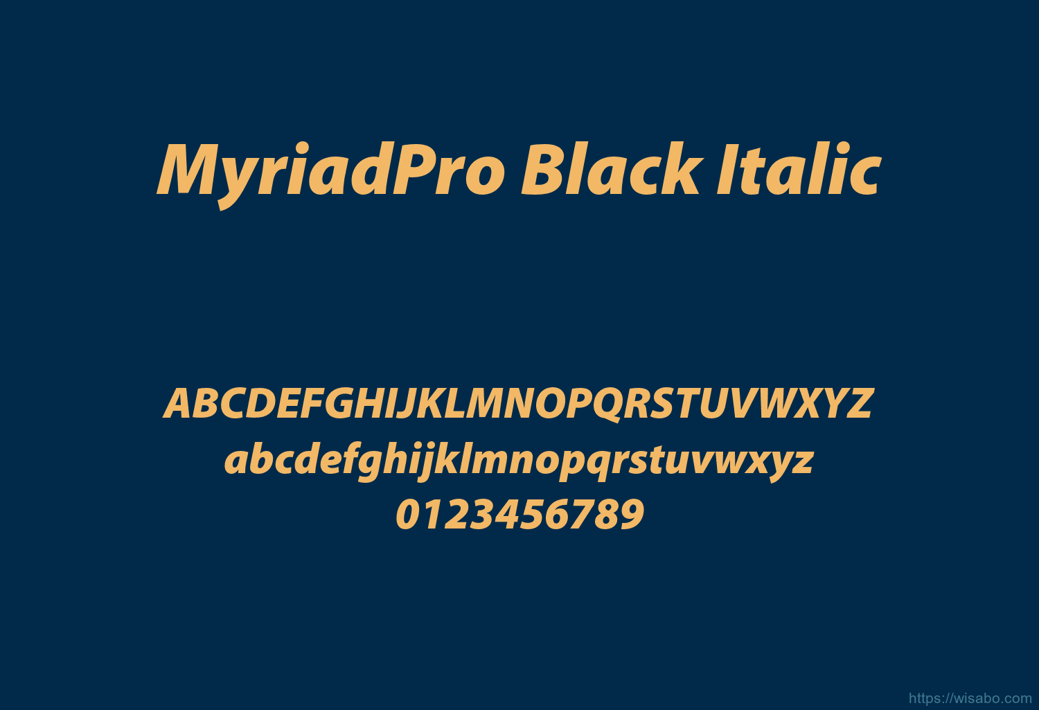 MyriadPro Black Italic