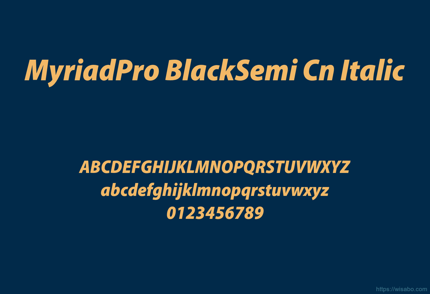 MyriadPro BlackSemi Cn Italic