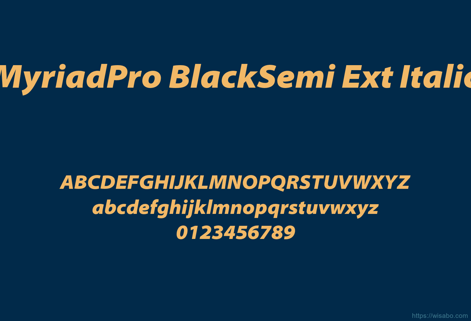 MyriadPro BlackSemi Ext Italic