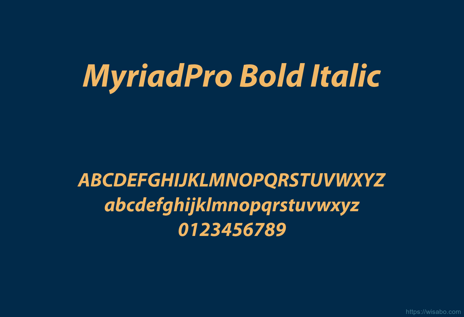 MyriadPro Bold Italic