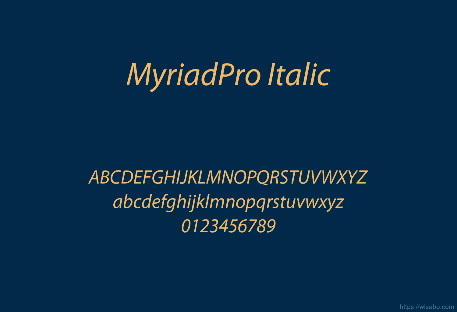 MyriadPro Italic