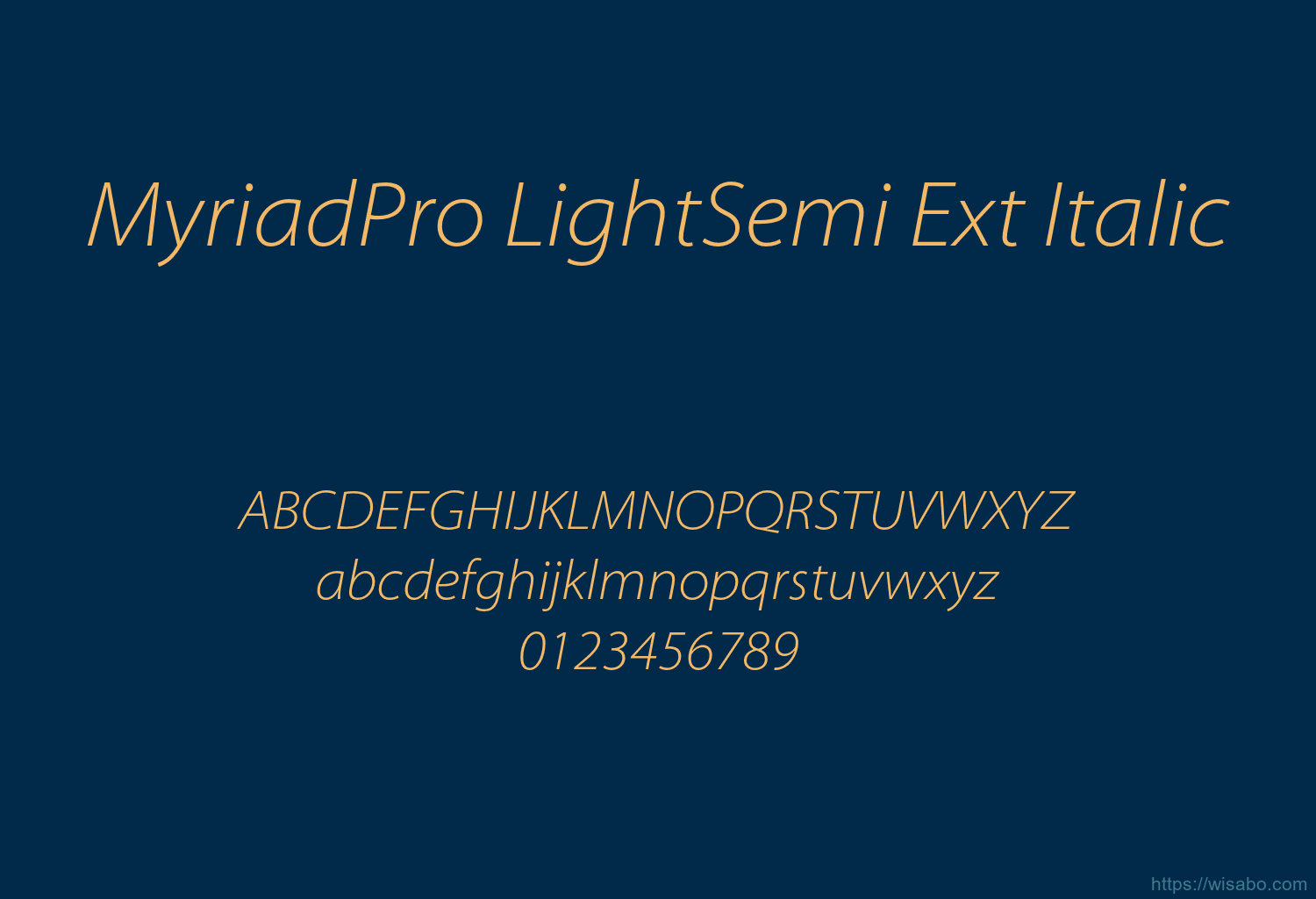 MyriadPro LightSemi Ext Italic