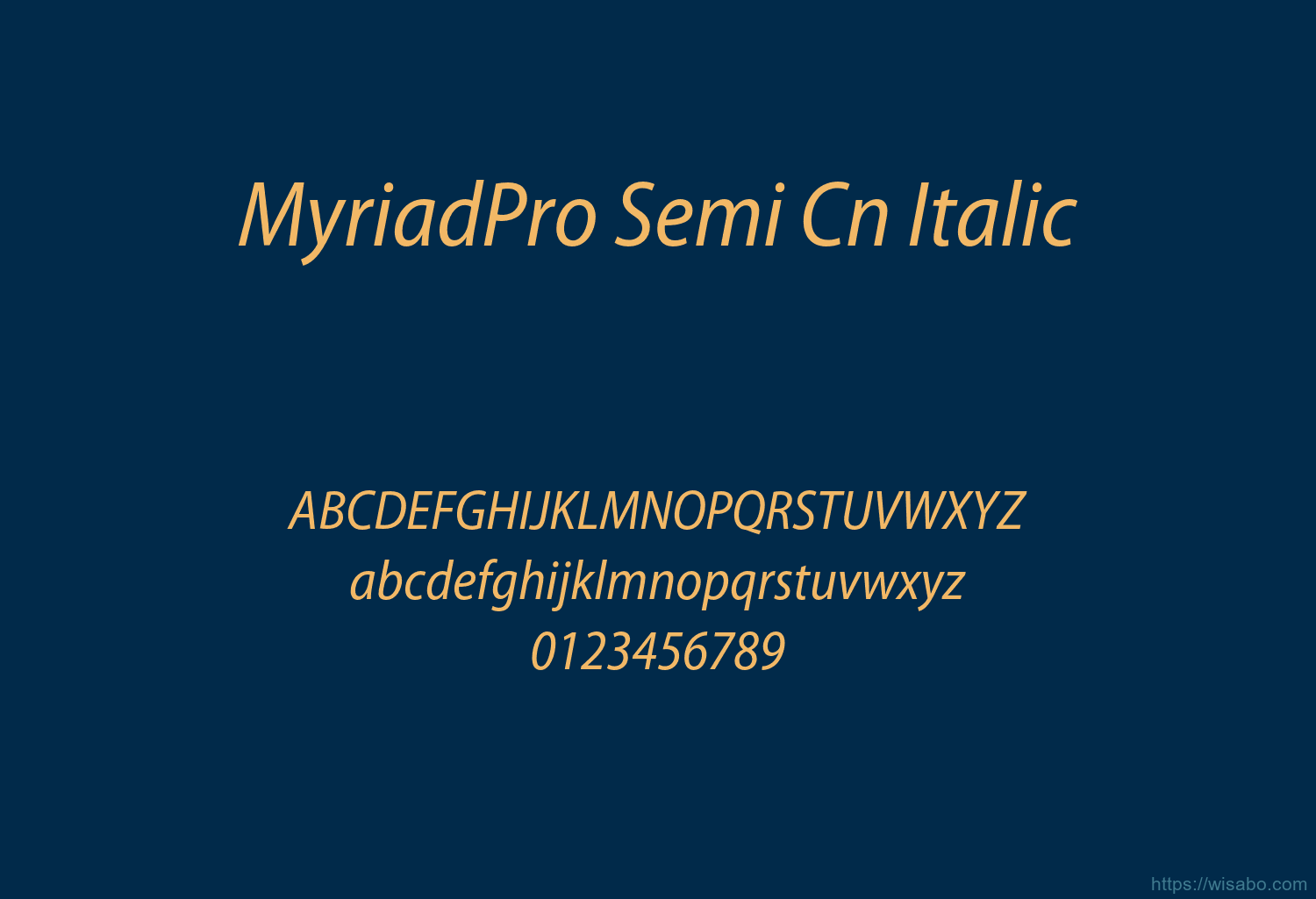MyriadPro Semi Cn Italic