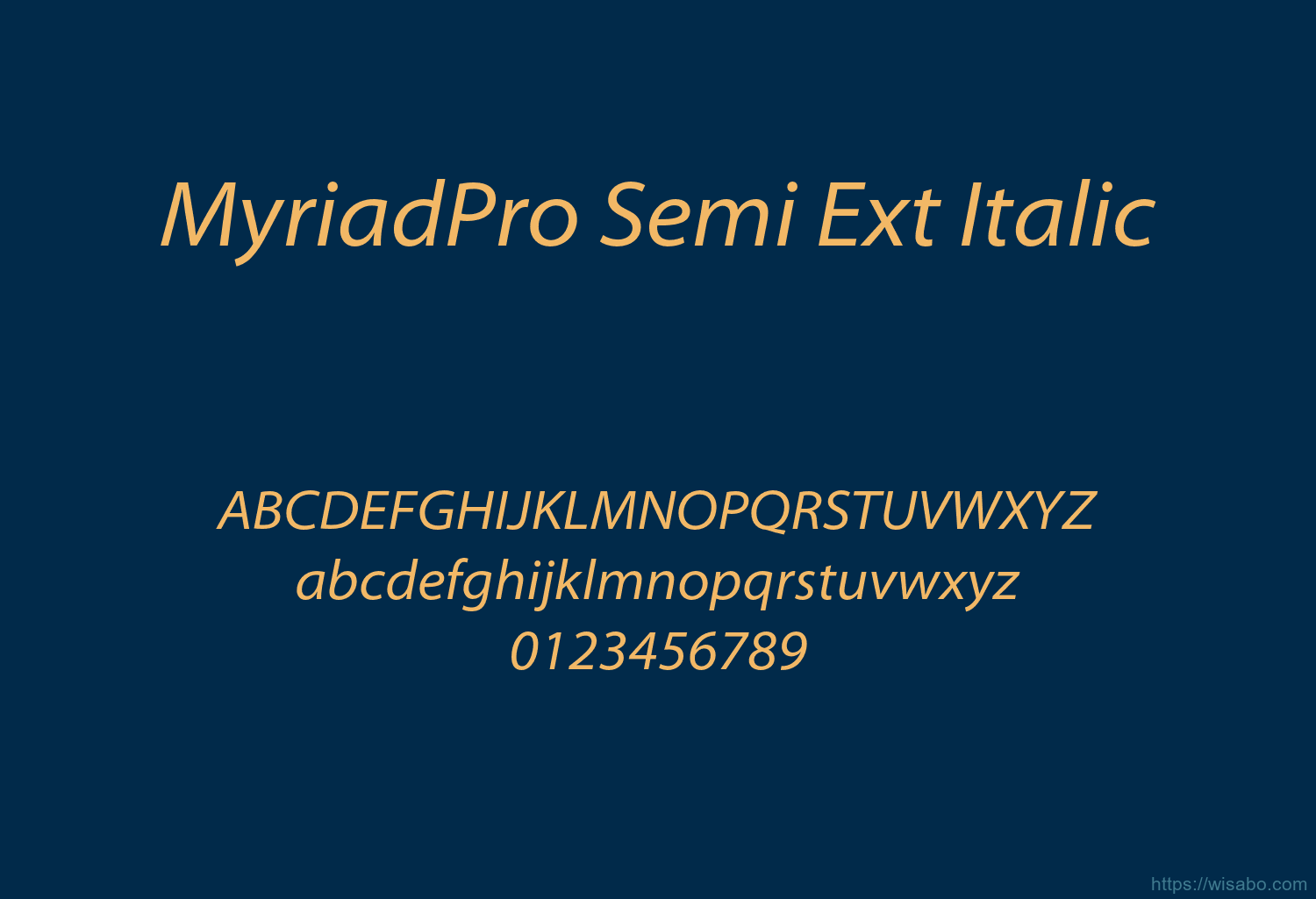 MyriadPro Semi Ext Italic