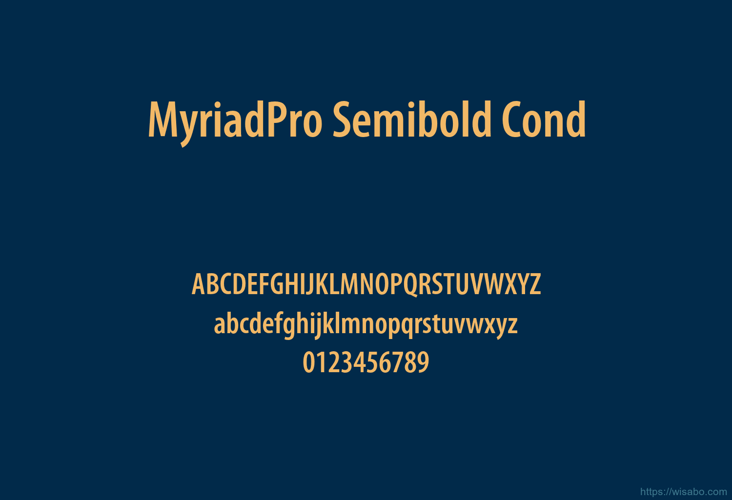 MyriadPro Semibold Cond