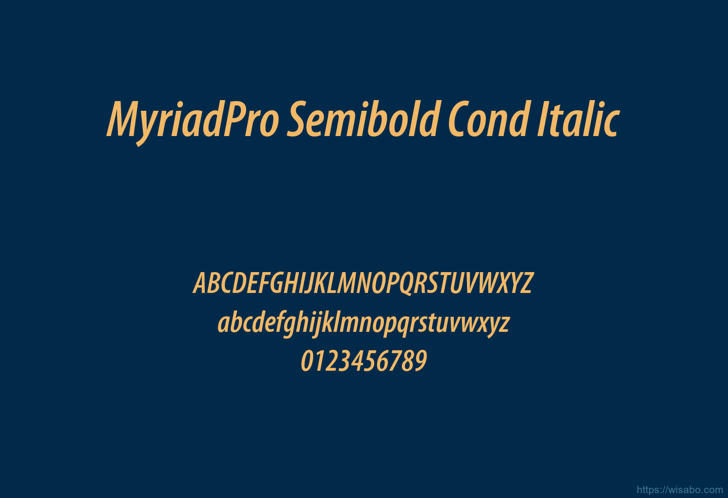 MyriadPro Semibold Cond Italic