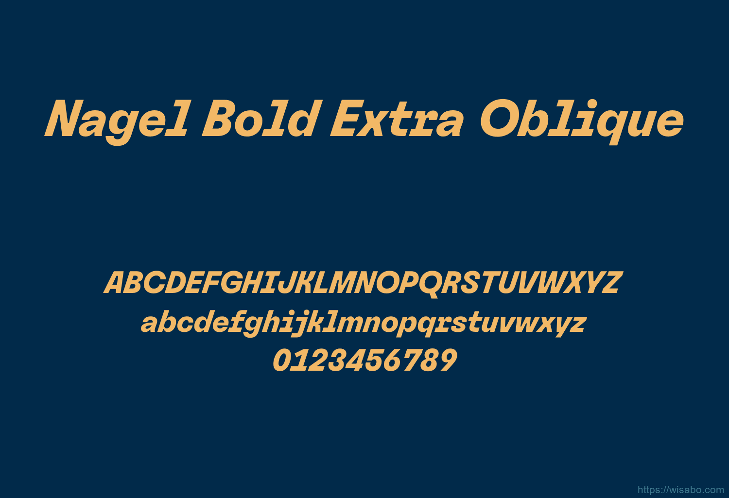 Nagel Bold Extra Oblique