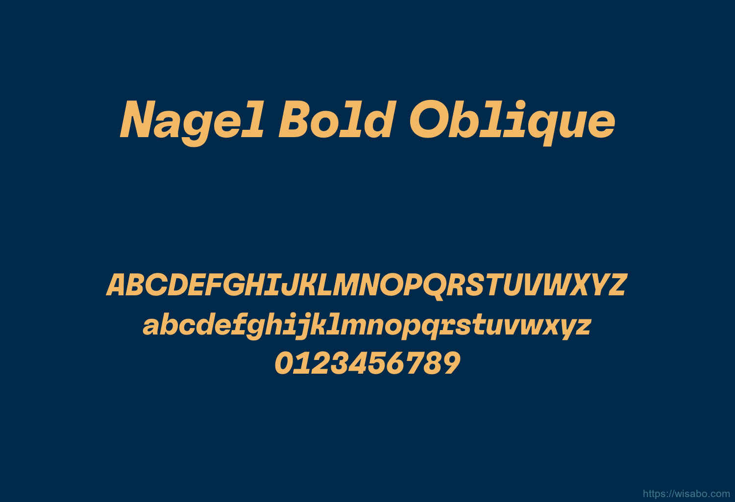 Nagel Bold Oblique