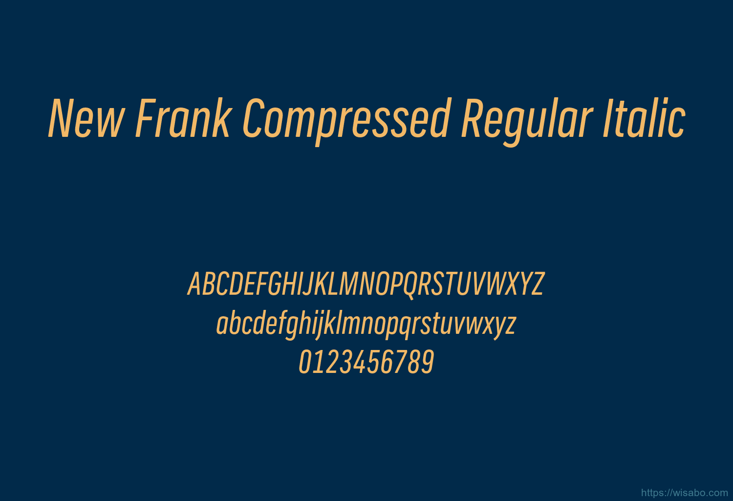 New Frank Compressed Regular Italic