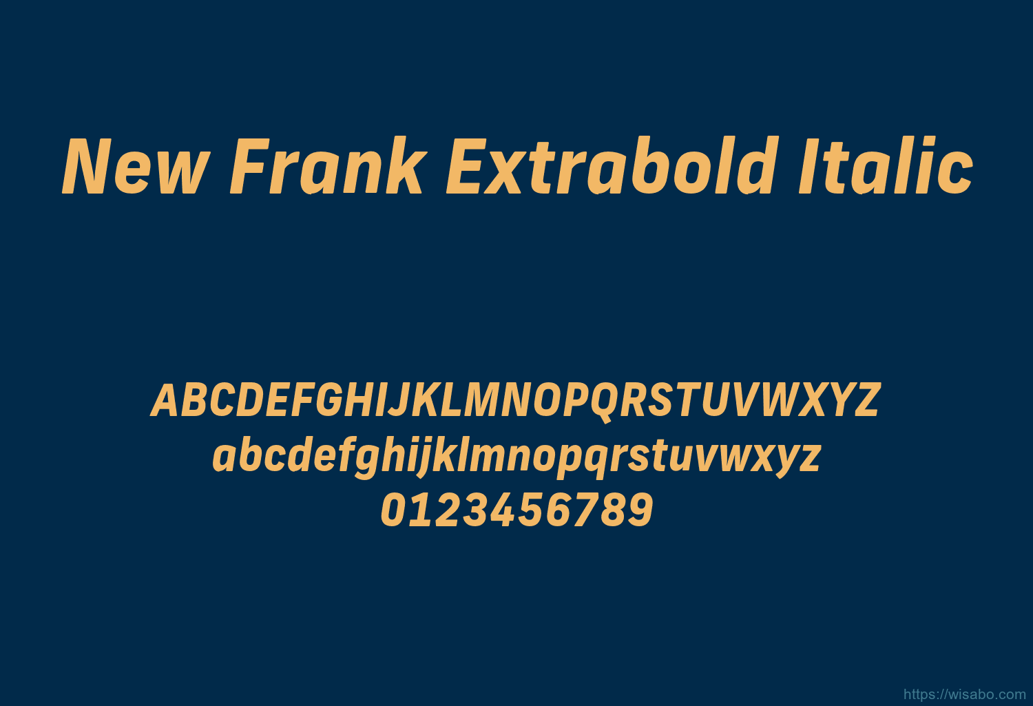 New Frank Extrabold Italic