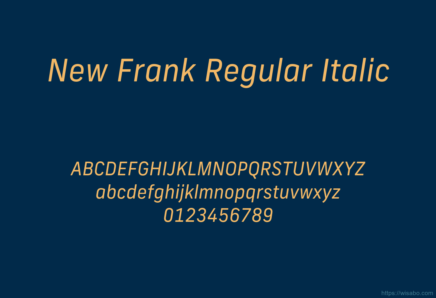 New Frank Regular Italic