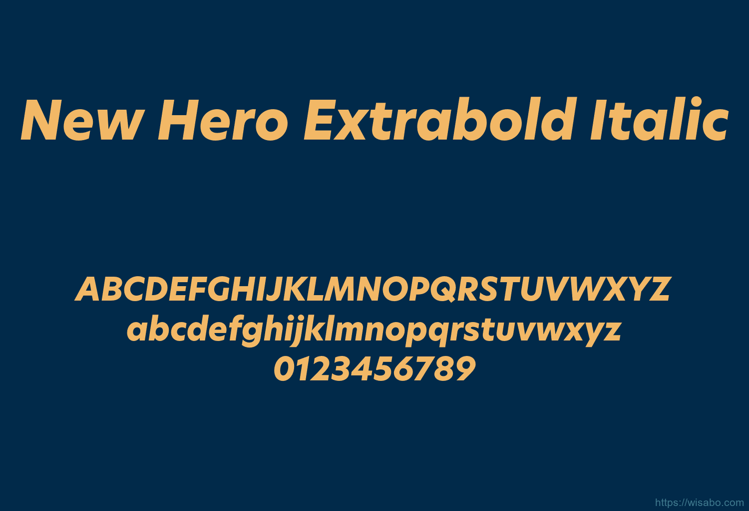 New Hero Extrabold Italic
