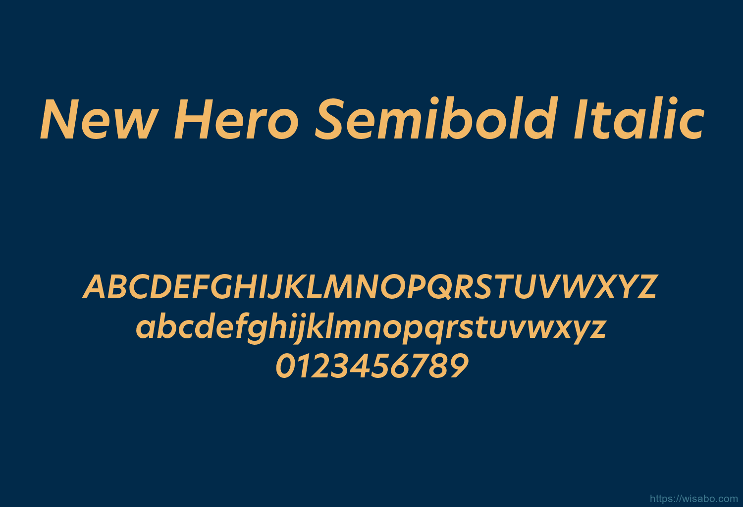 New Hero Semibold Italic