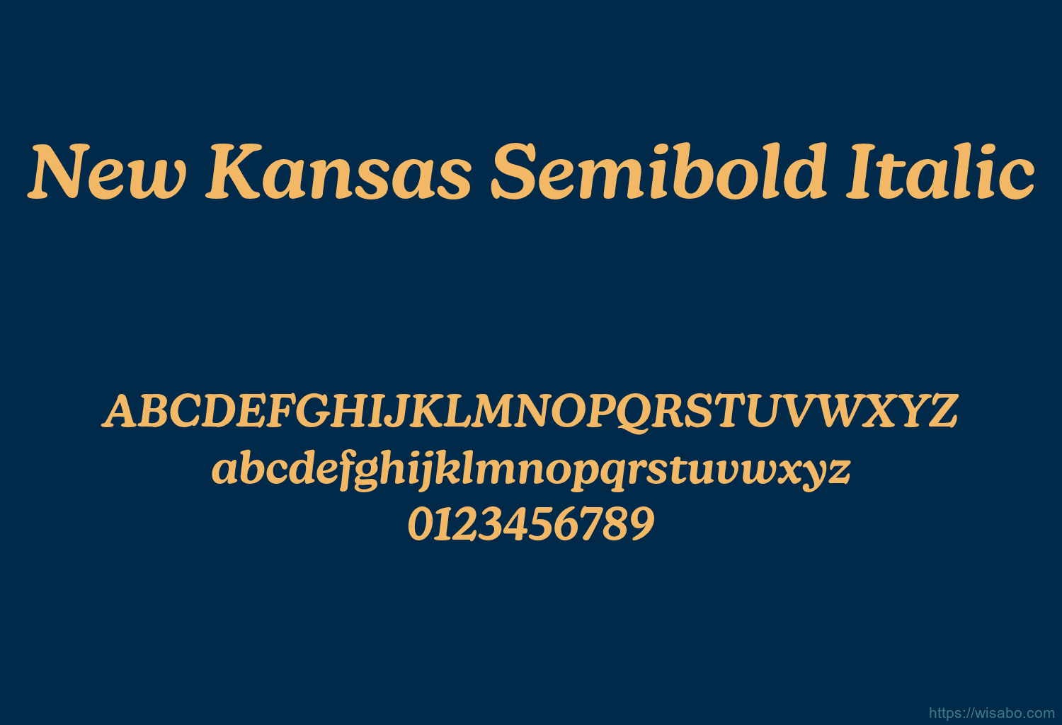 New Kansas Semibold Italic
