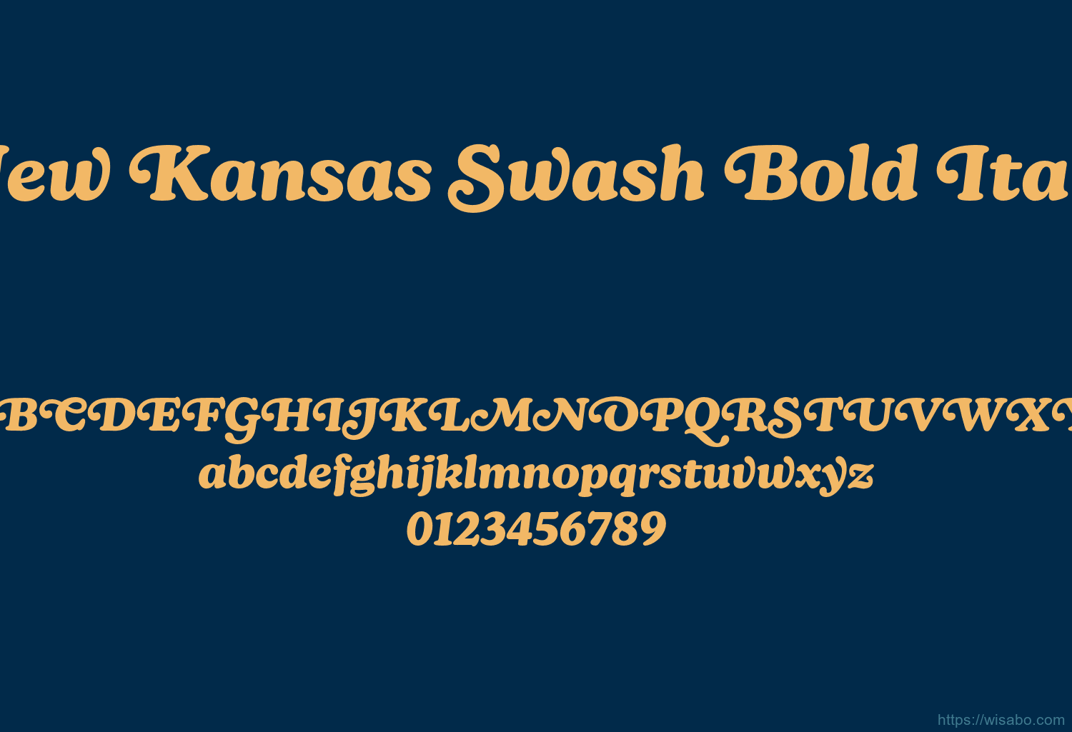 New Kansas Swash Bold Italic