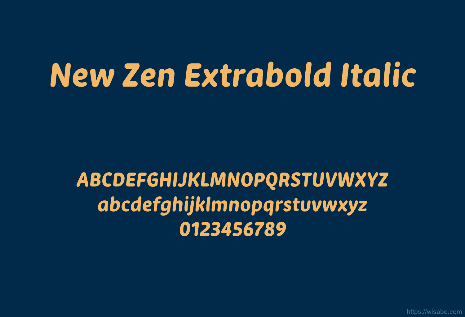 New Zen Extrabold Italic