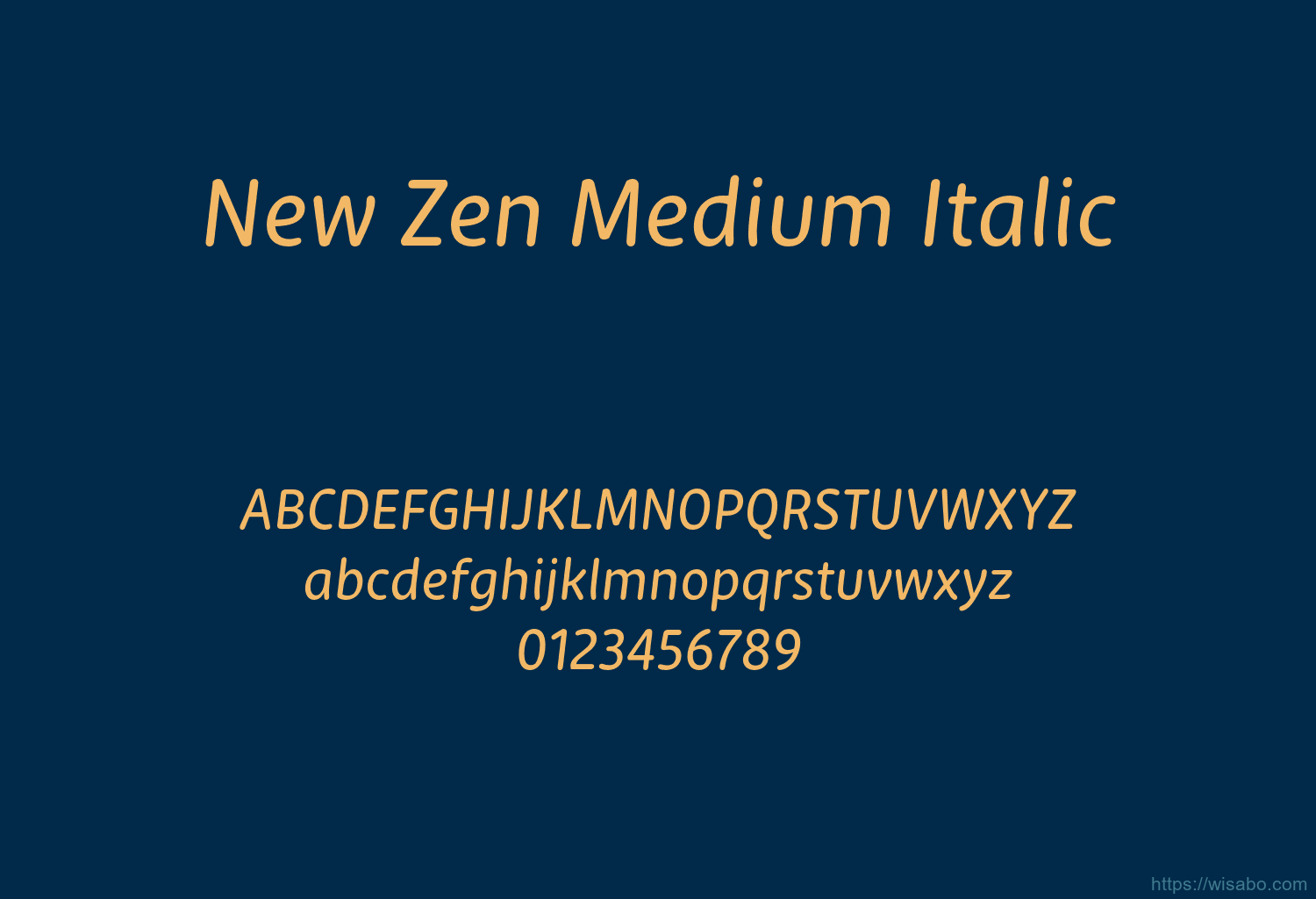 New Zen Medium Italic New Zen Medium Italic