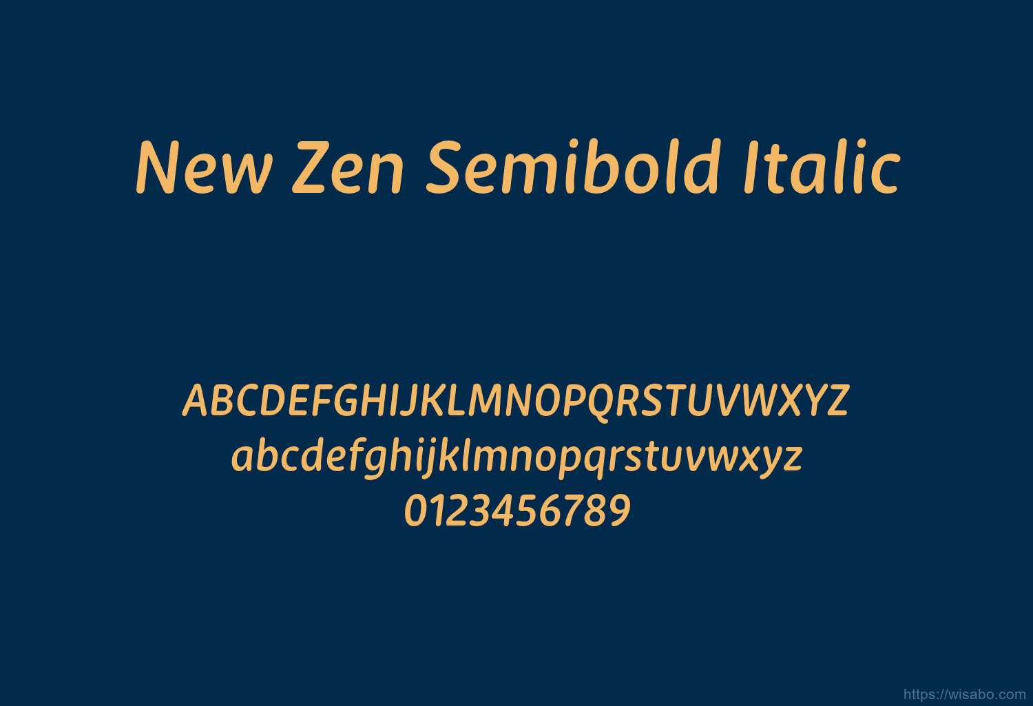 New Zen Semibold Italic