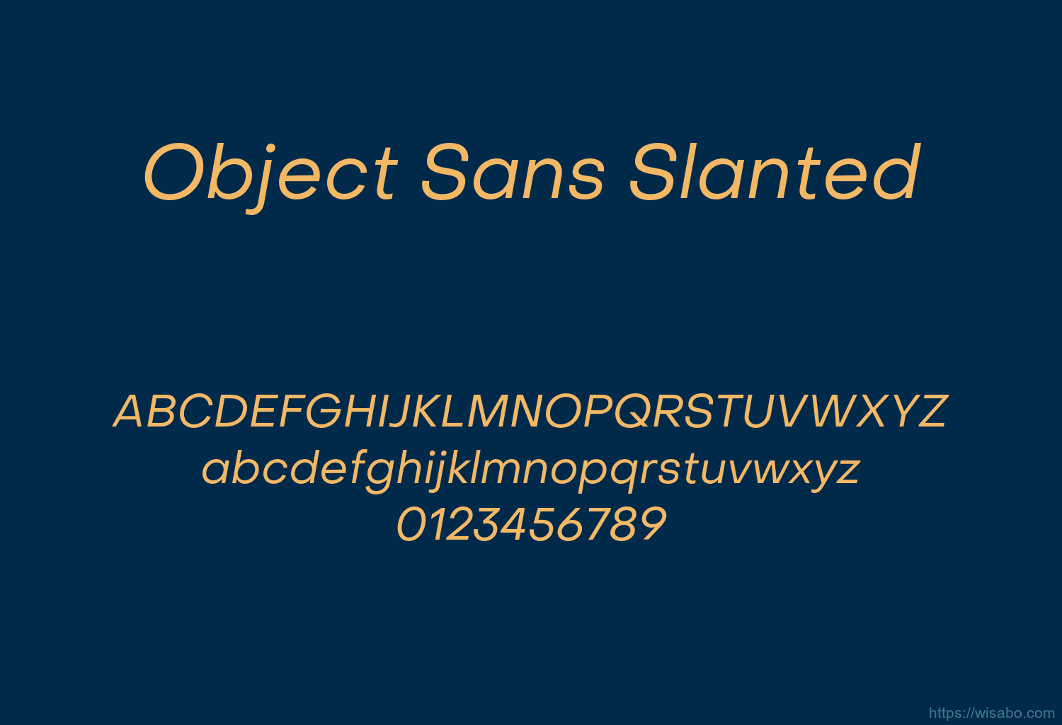 Object Sans Slanted