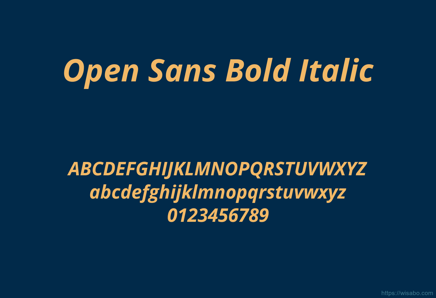 Open Sans Bold Italic Open Sans Bold Italic