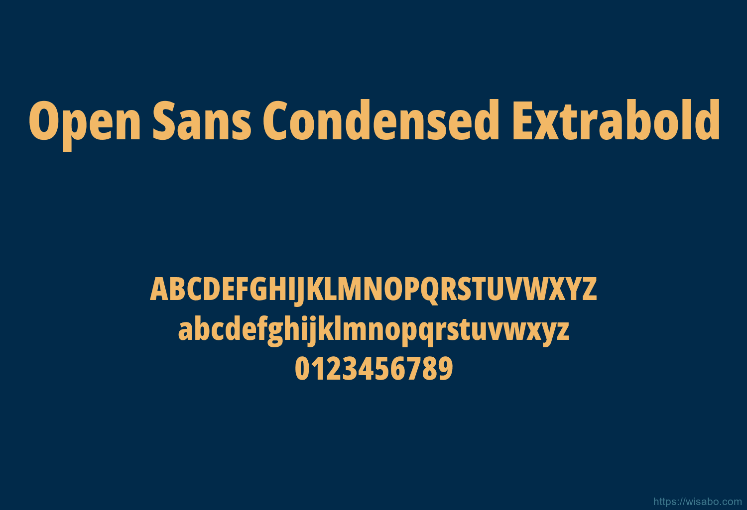Open Sans Condensed Extrabold