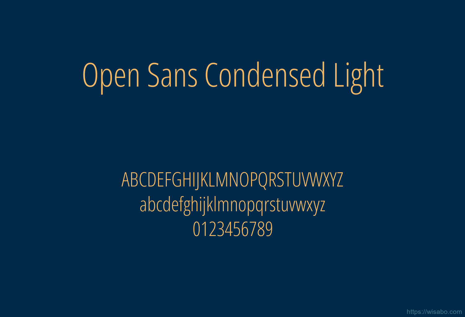 Open Sans Condensed Light