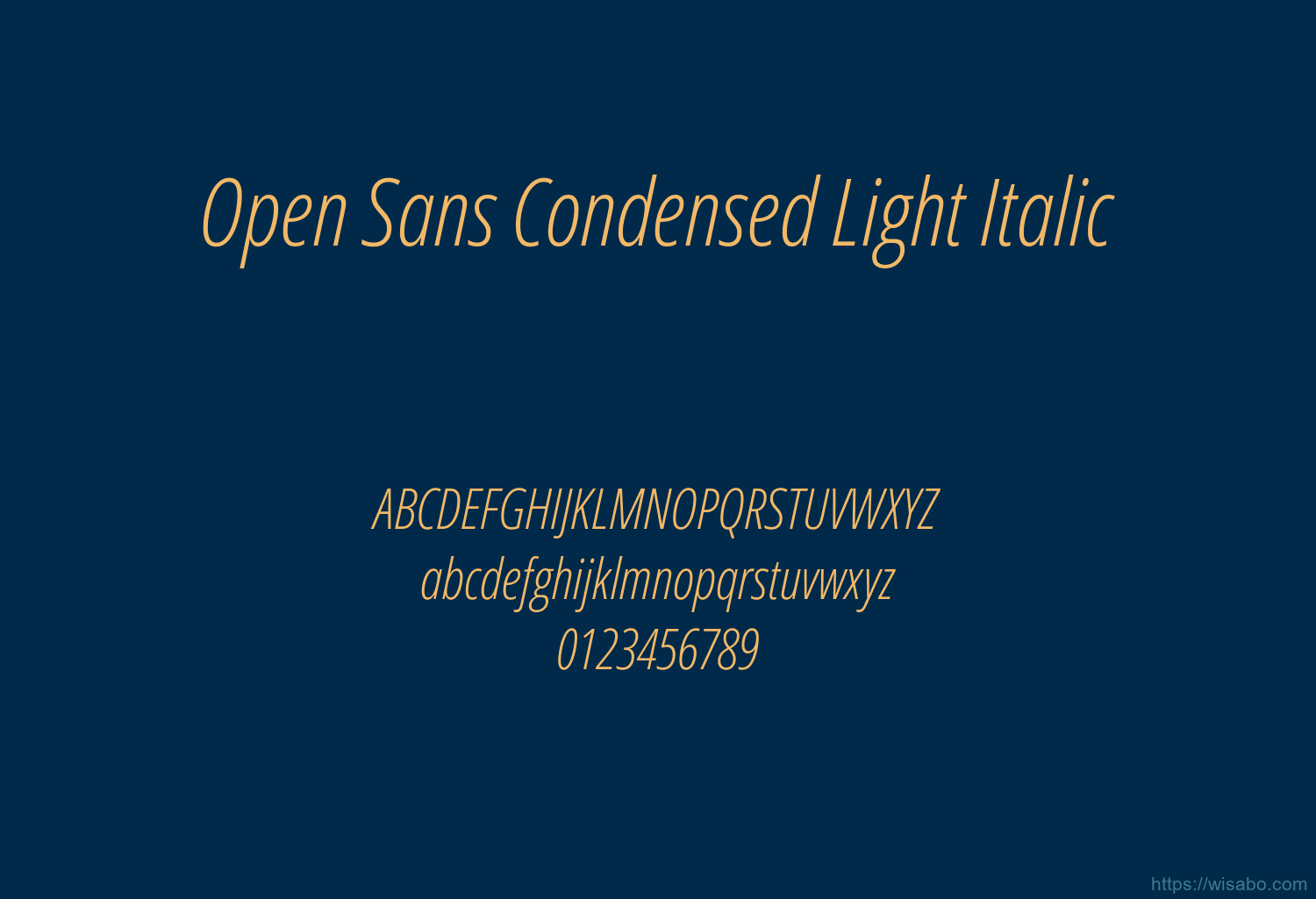 Open Sans Condensed Light Italic Open Sans Condensed Light Italic