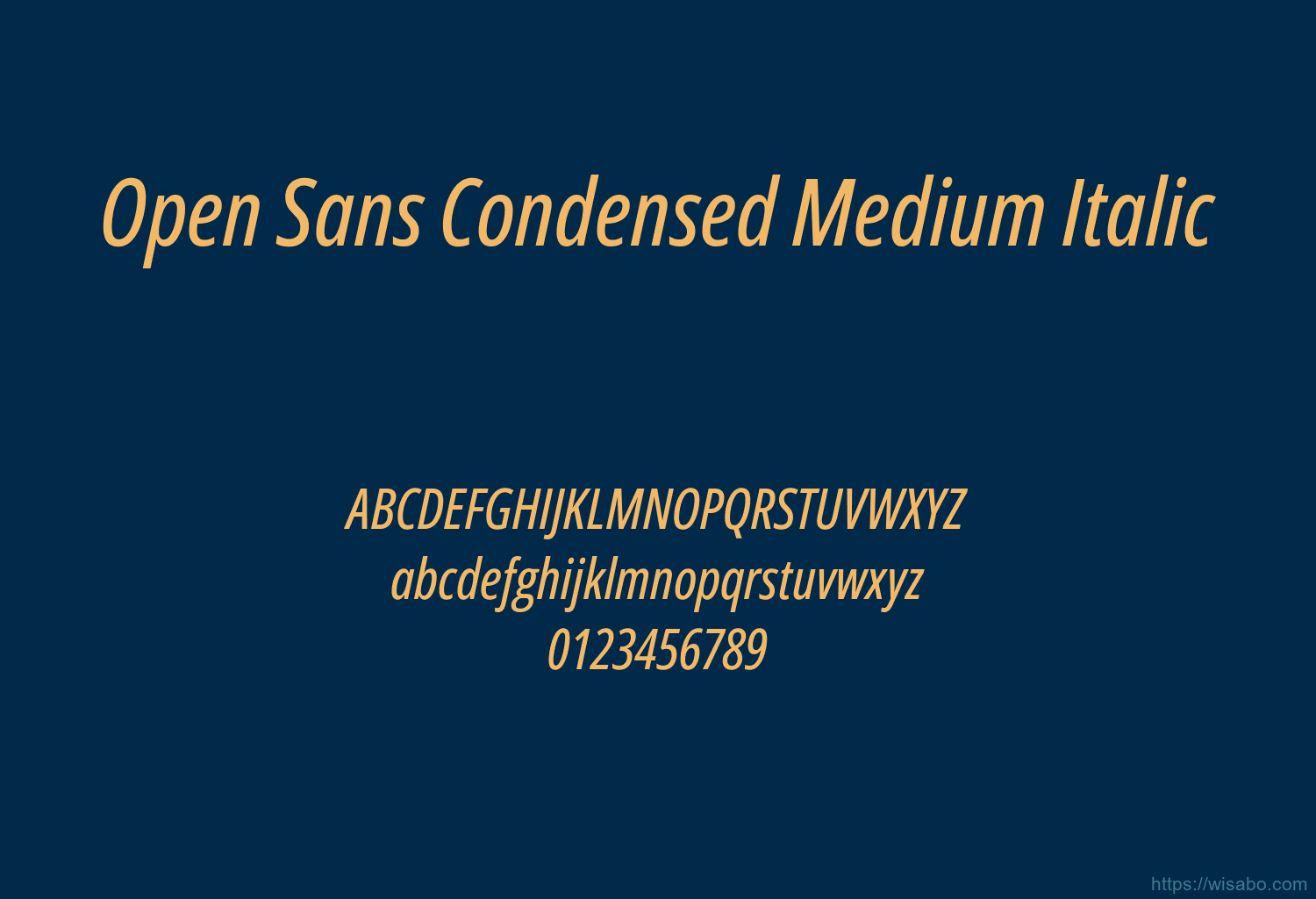 Open Sans Condensed Medium Italic Open Sans Condensed Medium Italic