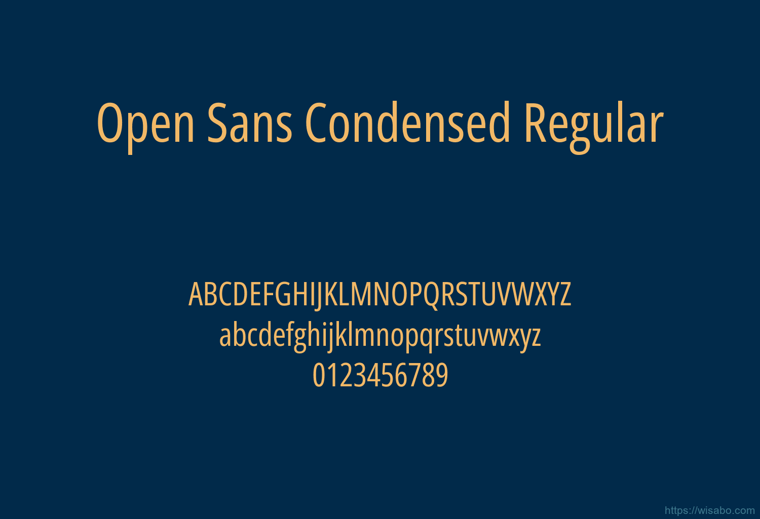 Open Sans Condensed Regular Open Sans Condensed Regular