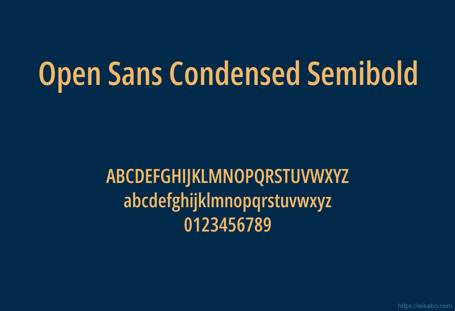 Open Sans Condensed Semibold Open Sans Condensed Semibold
