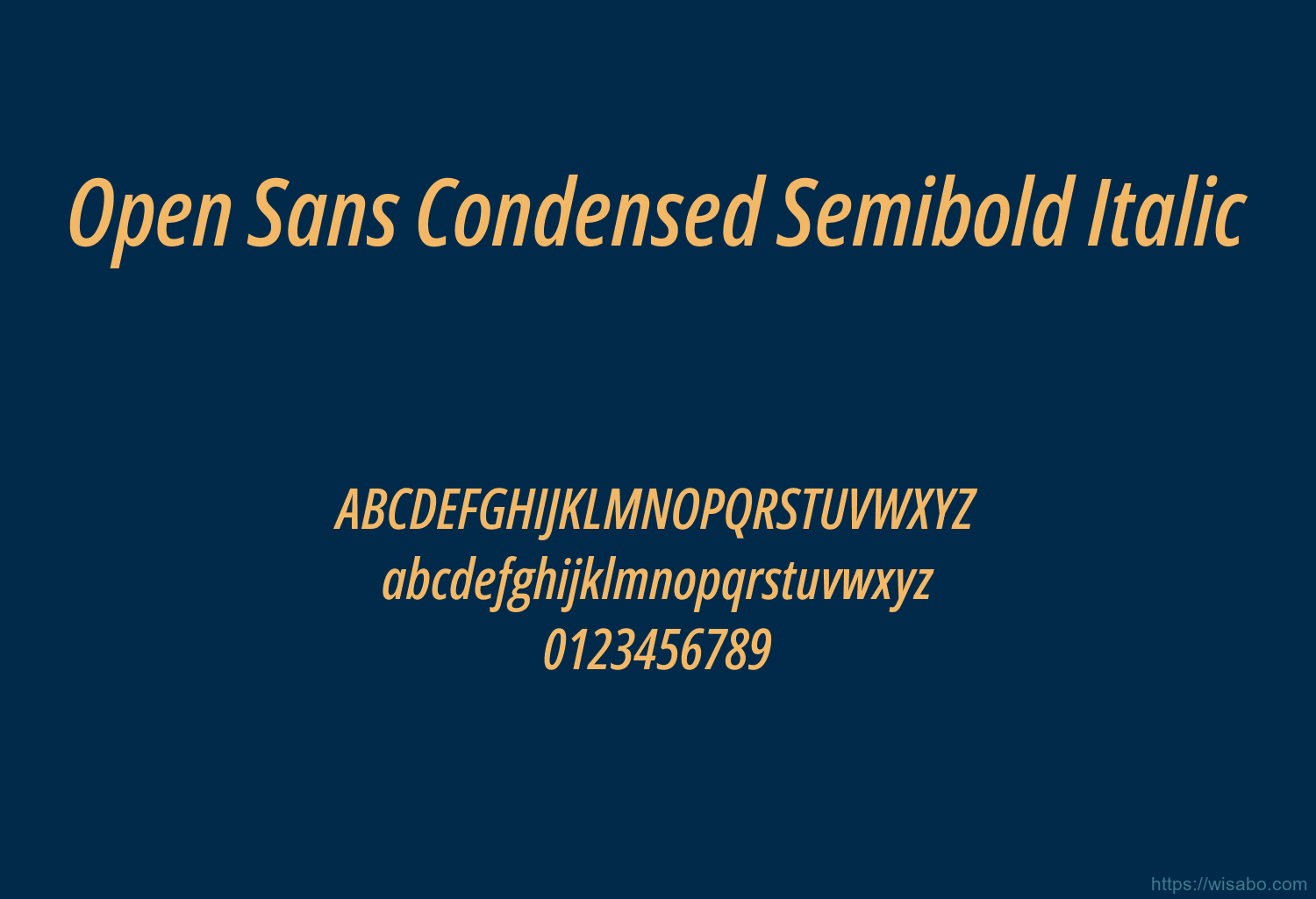 Open Sans Condensed Semibold Italic Open Sans Condensed Semibold Italic
