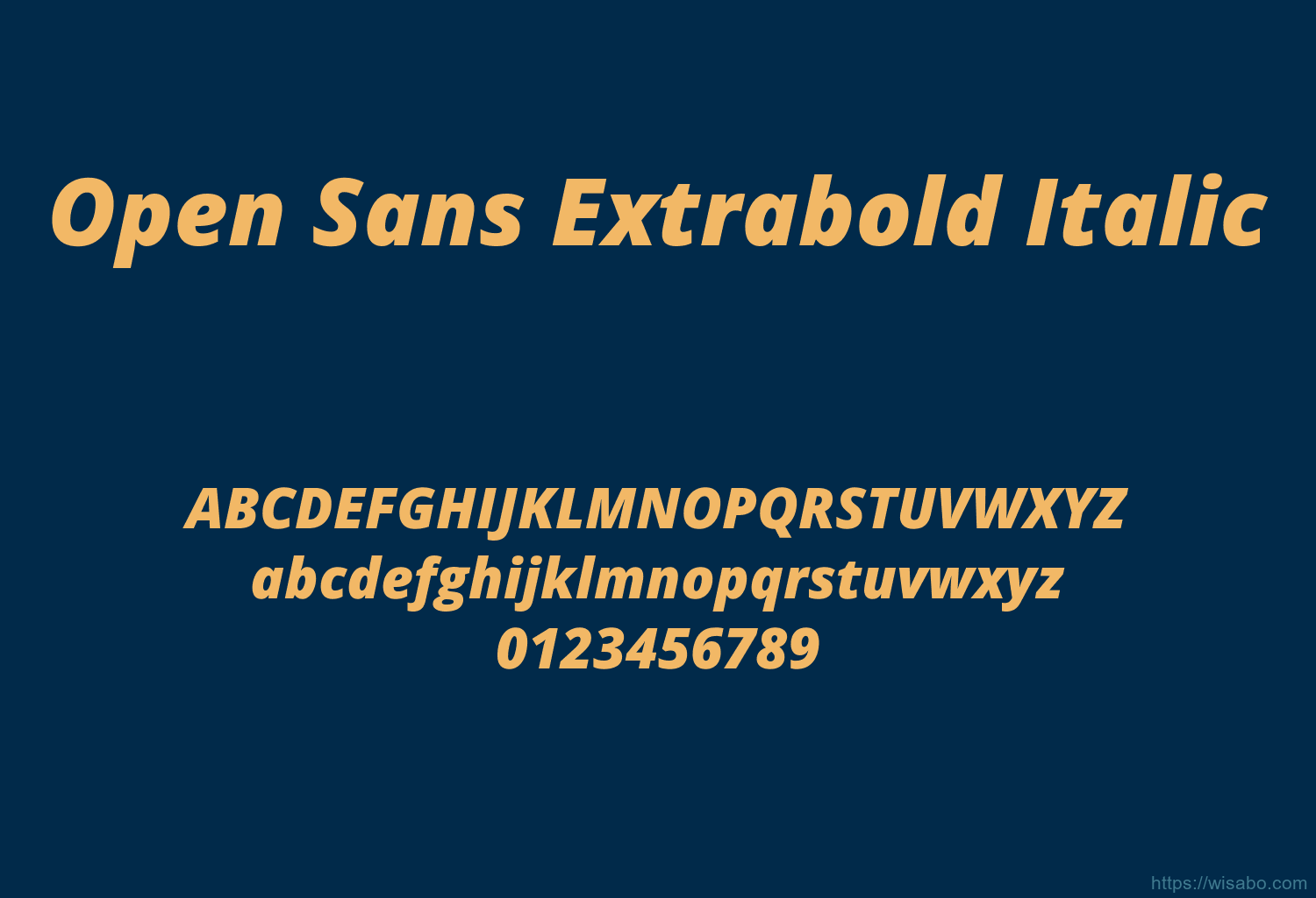 Open Sans Extrabold Italic Open Sans Extrabold Italic