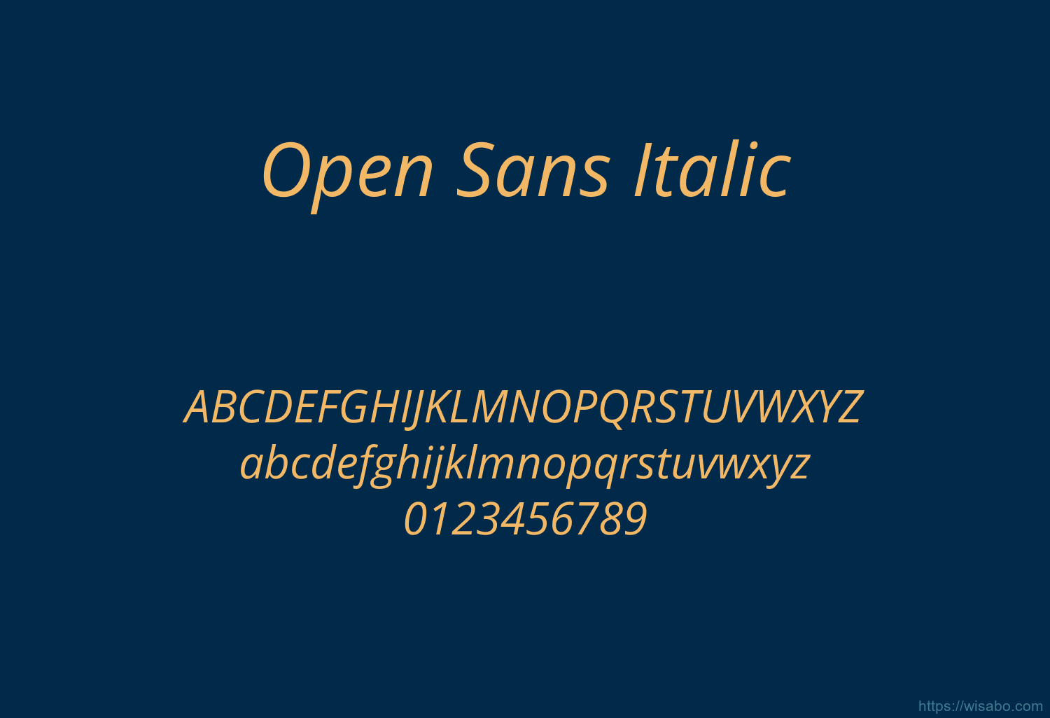 Open Sans Italic