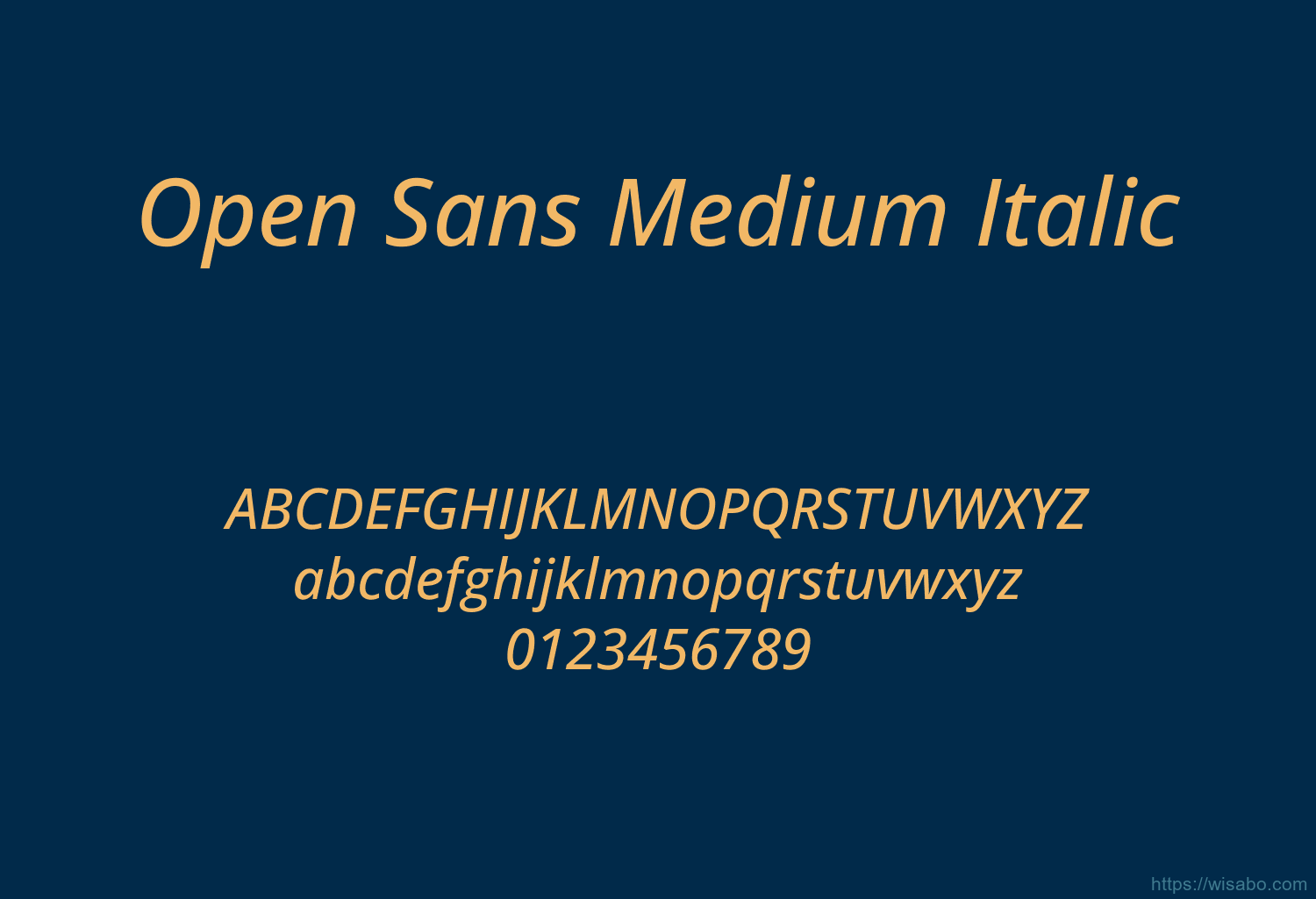 Open Sans Medium Italic Open Sans Medium Italic