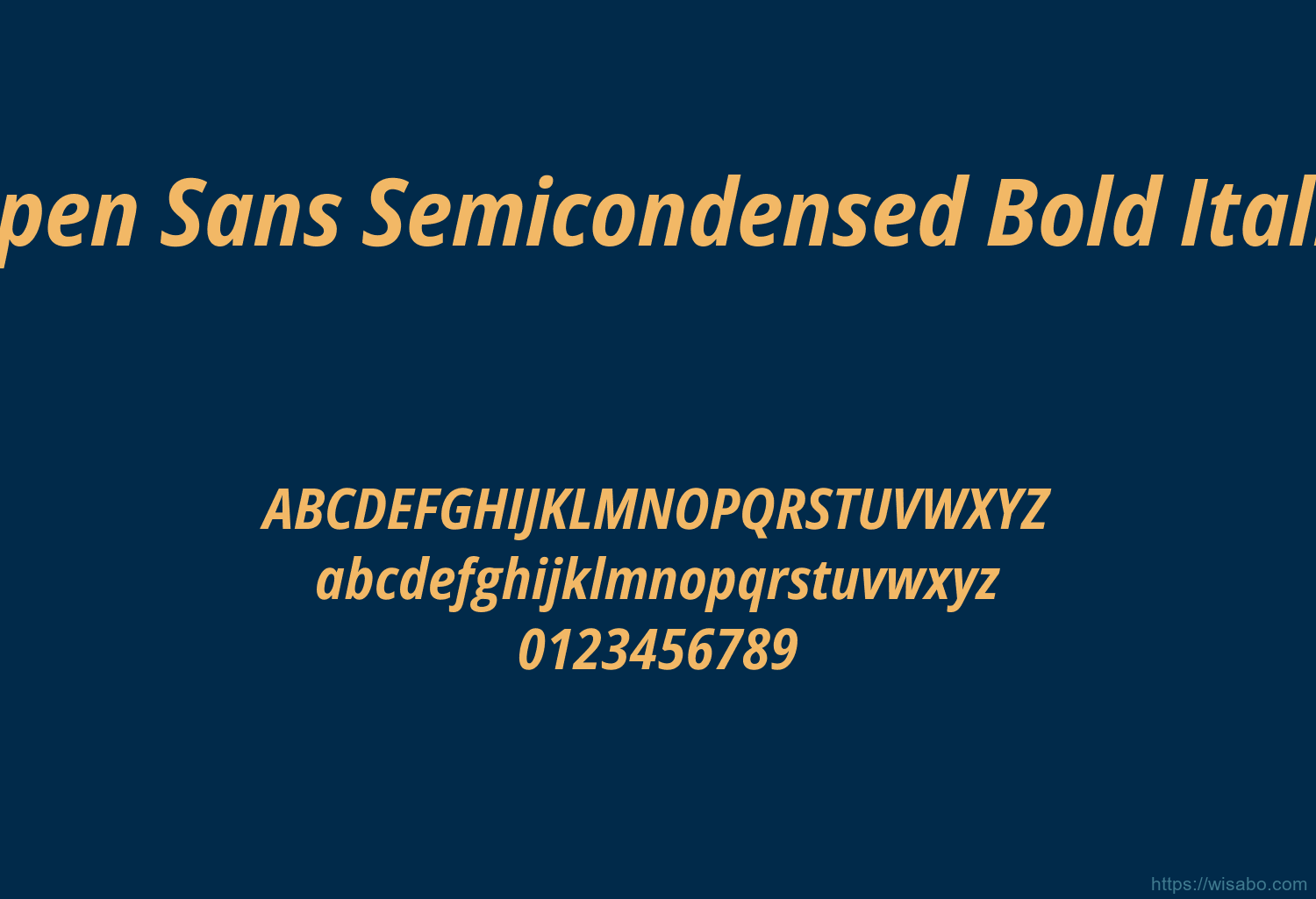 Open Sans Semicondensed Bold Italic Open Sans Semicondensed Bold Italic