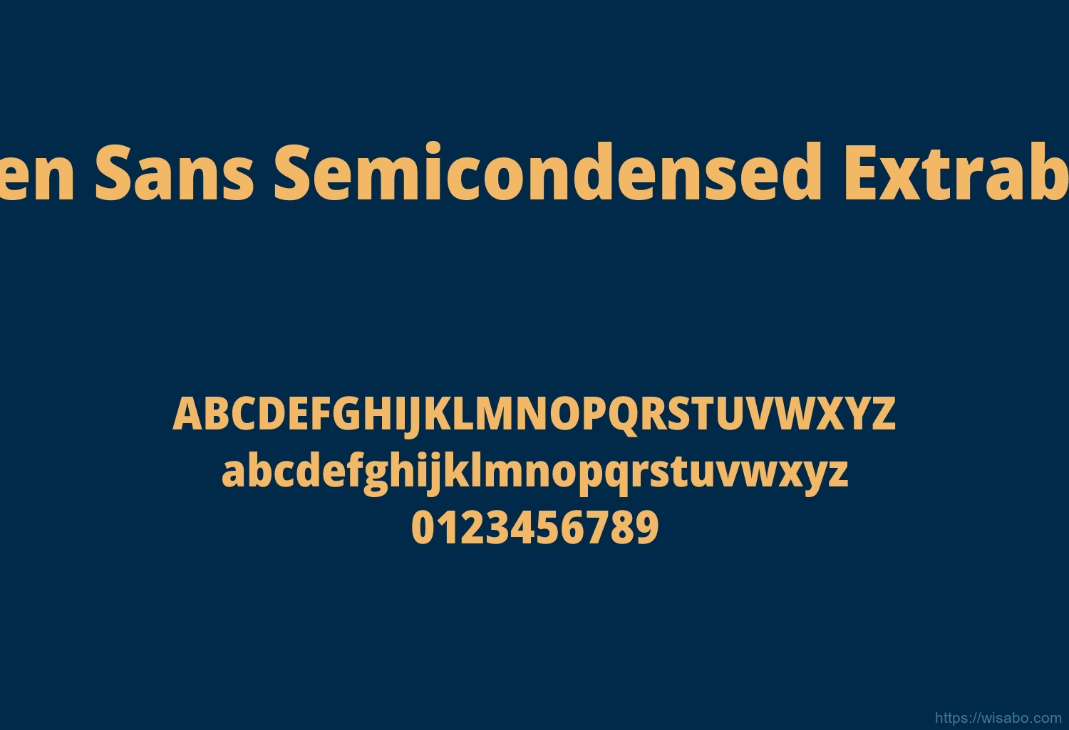 Open Sans Semicondensed Extrabold
