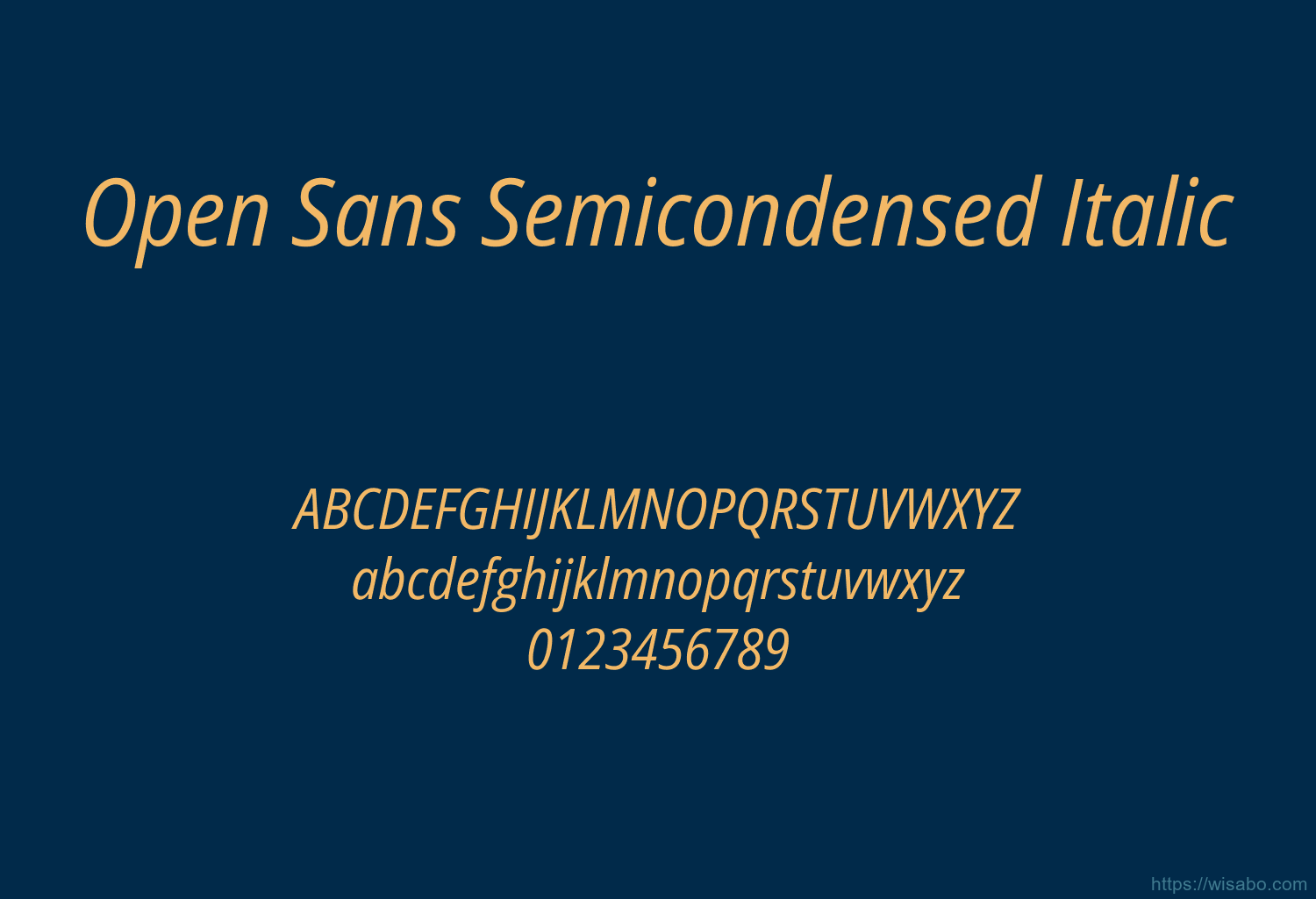 Open Sans Semicondensed Italic Open Sans Semicondensed Italic