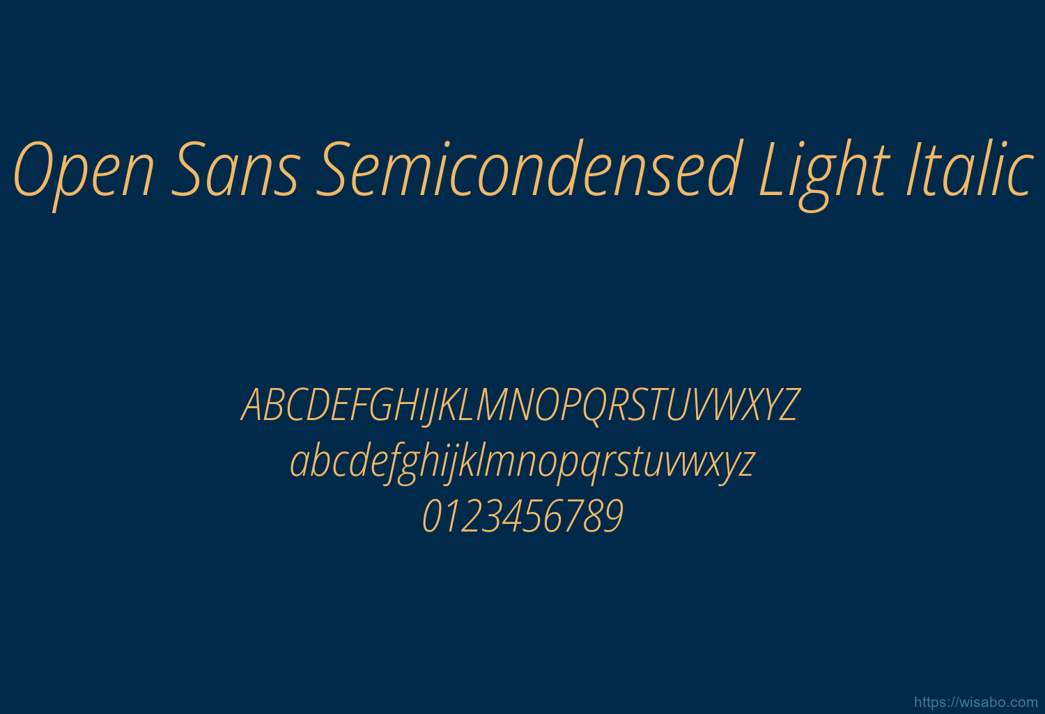 Open Sans Semicondensed Light Italic Open Sans Semicondensed Light Italic