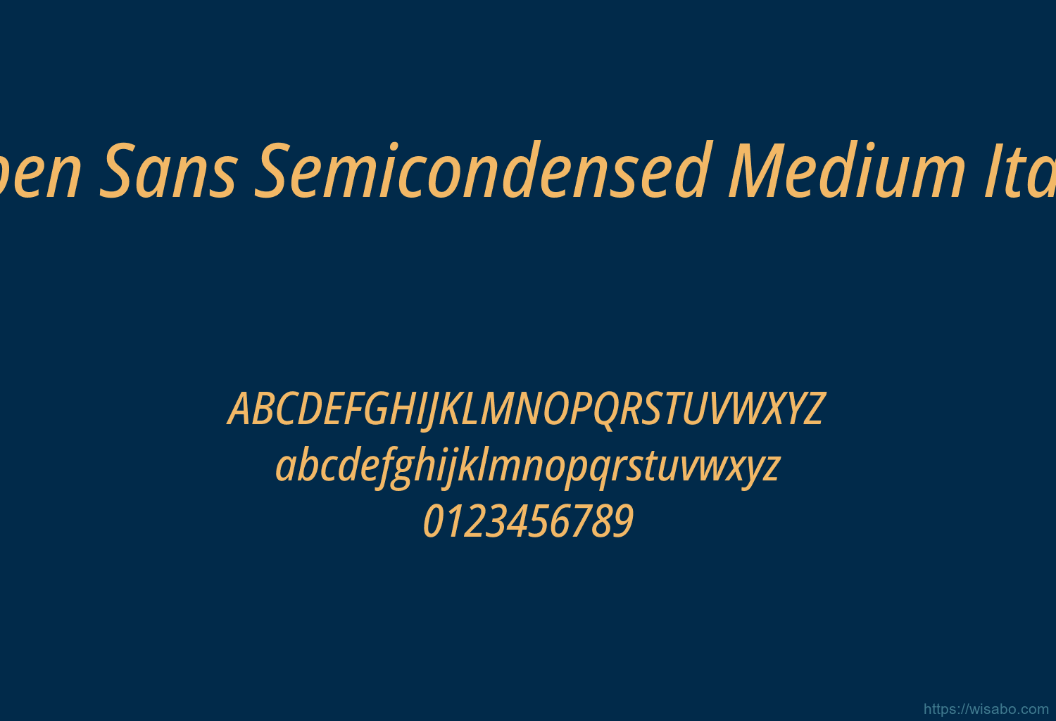 Open Sans Semicondensed Medium Italic Open Sans Semicondensed Medium Italic
