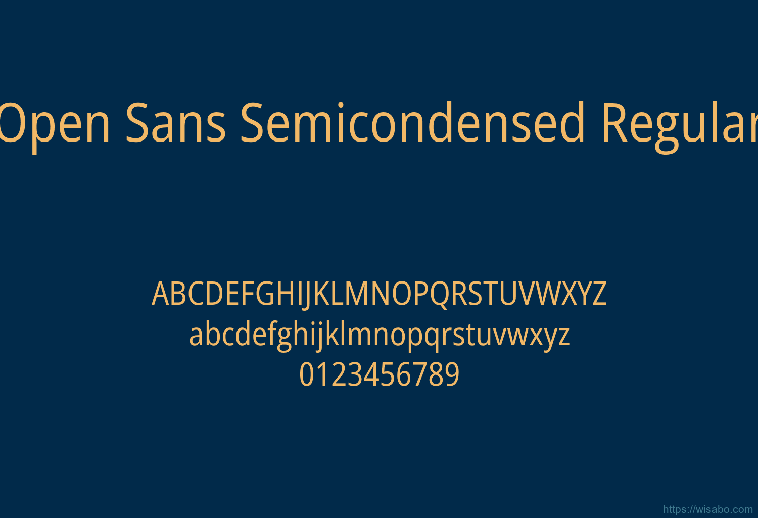 Open Sans Semicondensed Regular