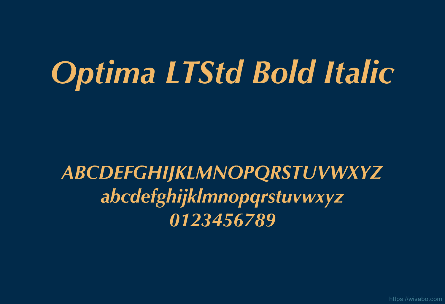 Optima LTStd Bold Italic