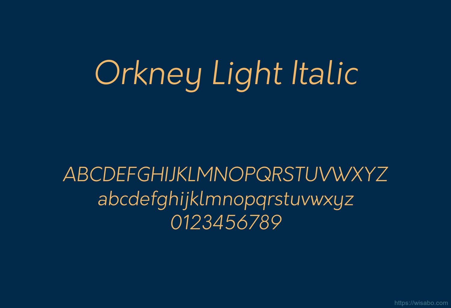 Orkney Light Italic
