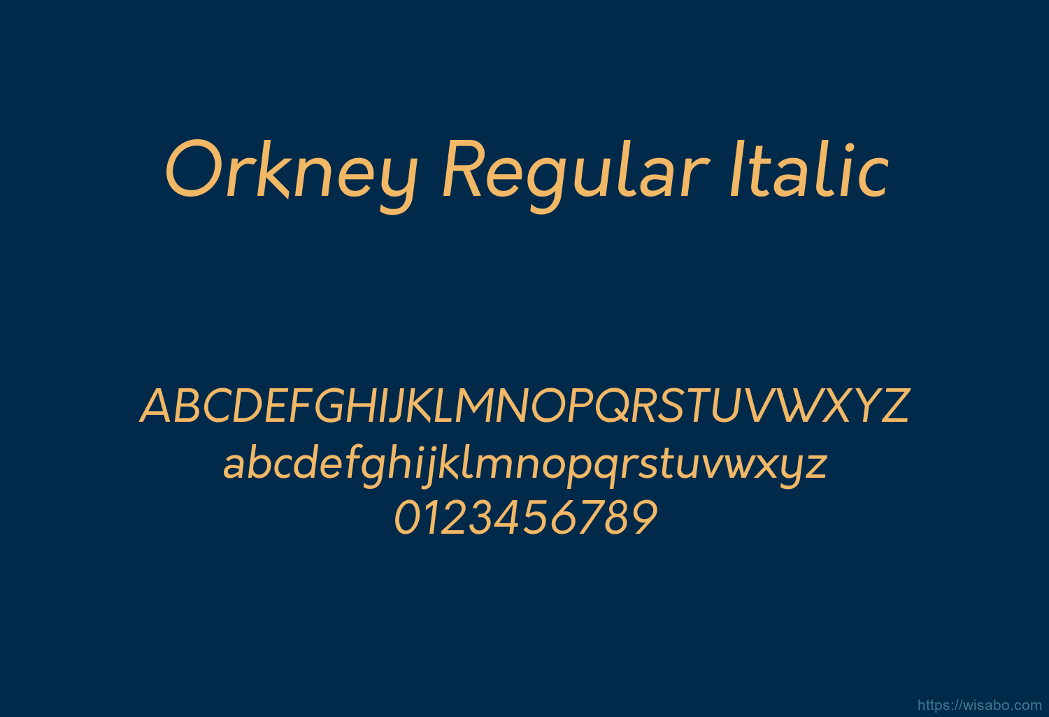 Orkney Regular Italic