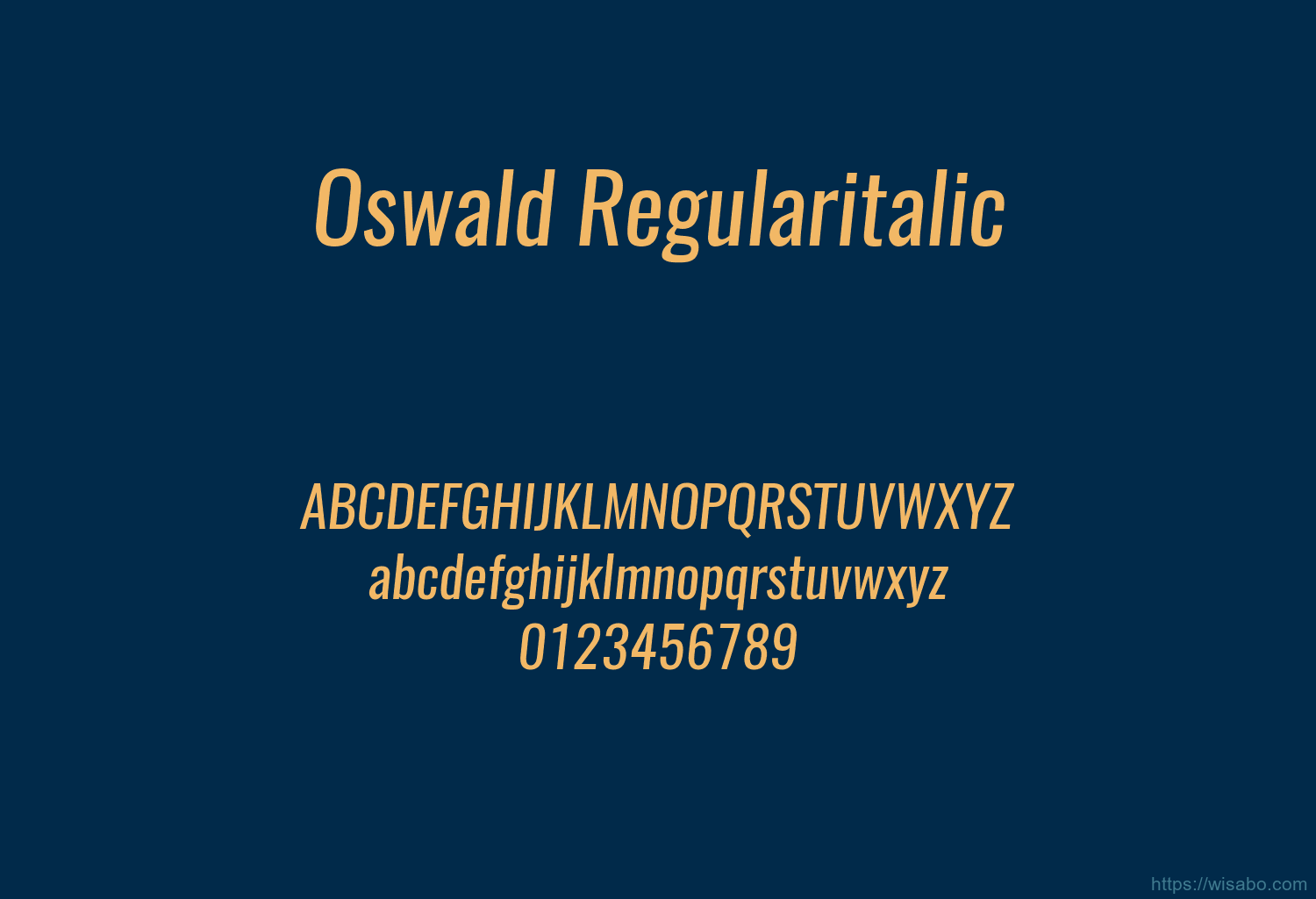 Oswald Regularitalic