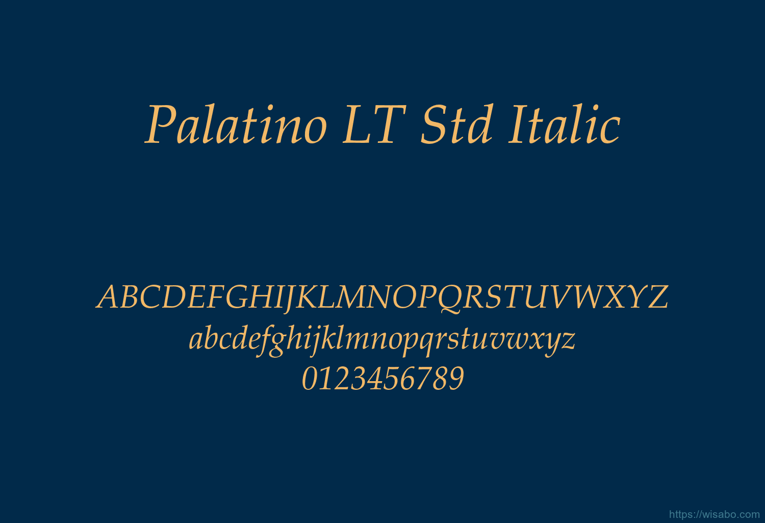 Palatino LT Std Italic