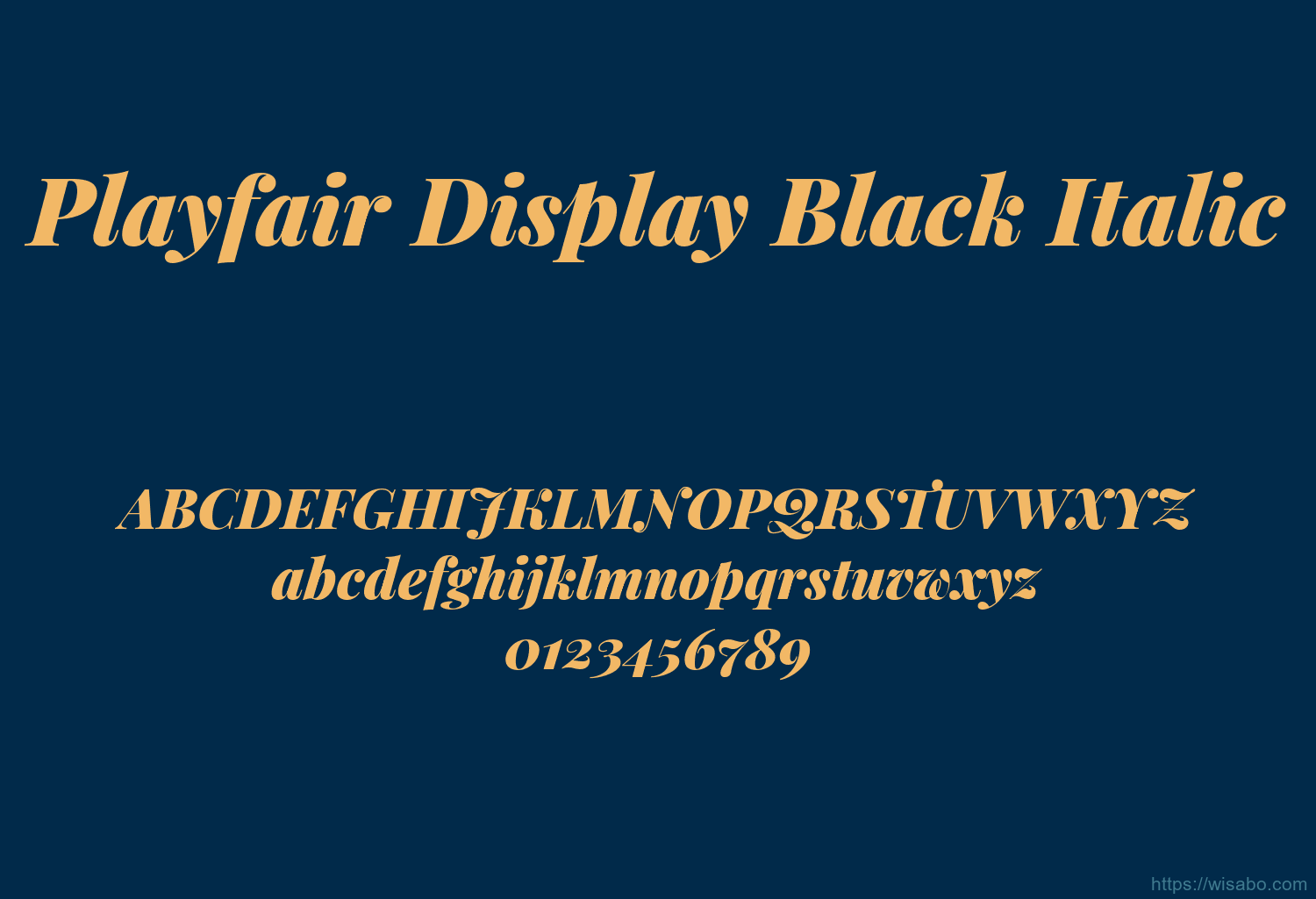 Playfair Display Black Italic