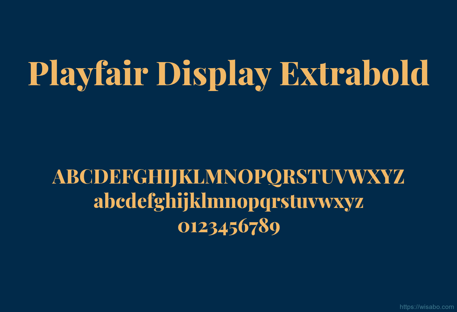 Playfair Display Extrabold